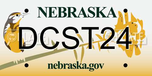 DCST24 Nebraska License Plate