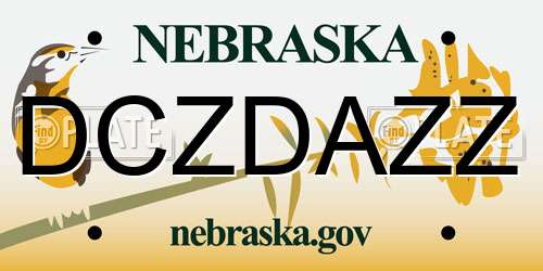 DCZDAZZ Nebraska License Plate