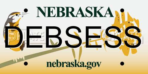 DEBSESS Nebraska License Plate