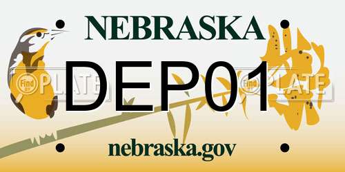 DEP01 Nebraska License Plate