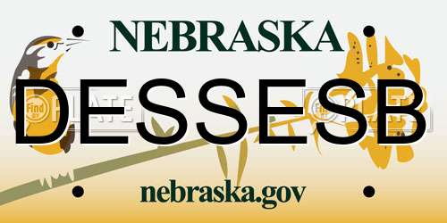 DESSESB Nebraska License Plate