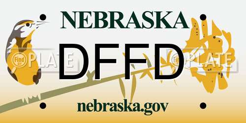 DFFD Nebraska License Plate