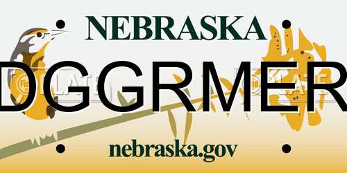 DGGRMER Nebraska License Plate