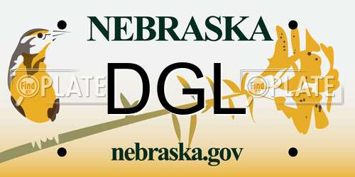 DGL Nebraska License Plate