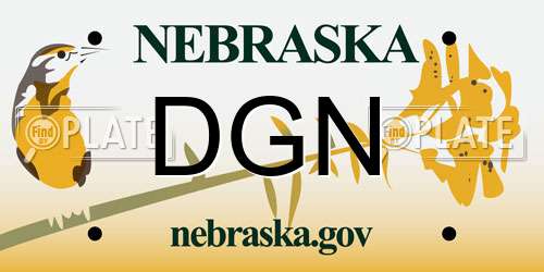 DGN Nebraska License Plate