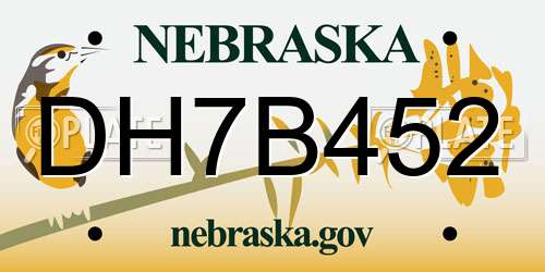 DH7B452 Nebraska License Plate