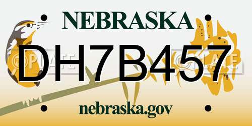 DH7B457 Nebraska License Plate