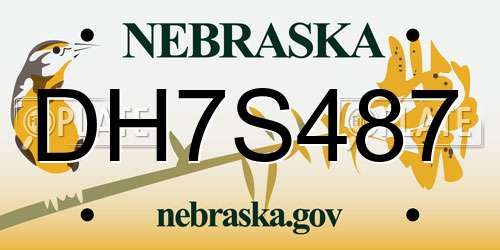 DH7S487 Nebraska License Plate