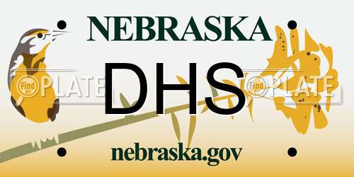 DHS Nebraska License Plate