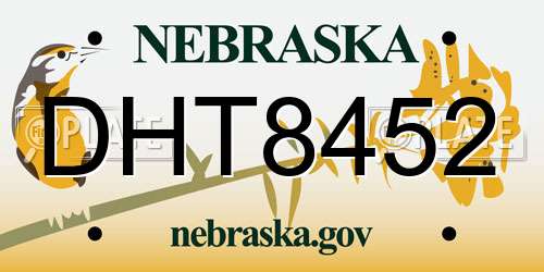 DHT8452 Nebraska License Plate