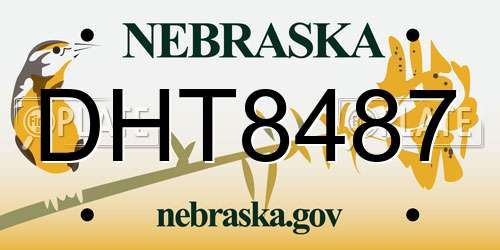 DHT8487 Nebraska License Plate