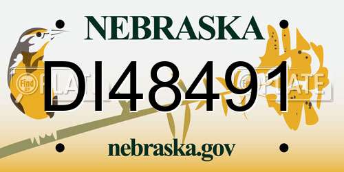 DI48491 Nebraska License Plate