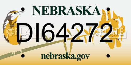 DI64272 Nebraska License Plate
