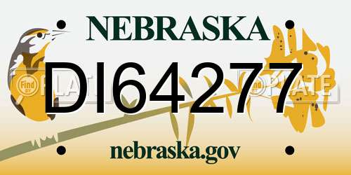 DI64277 Nebraska License Plate