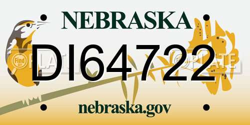 DI64722 Nebraska License Plate