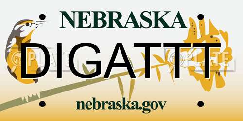 DIGATTT Nebraska License Plate