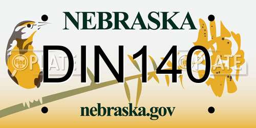 DIN140 Nebraska License Plate