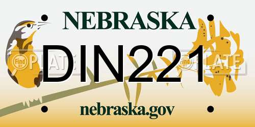 DIN221 Nebraska License Plate