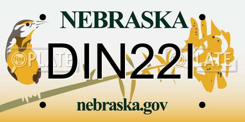 DIN22I Nebraska License Plate