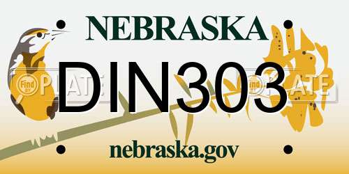 DIN303 Nebraska License Plate