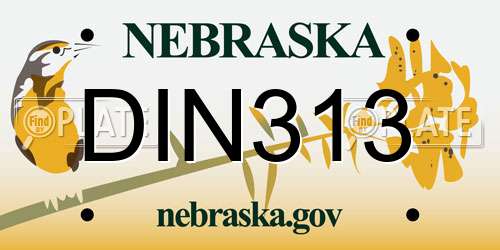 DIN313 Nebraska License Plate