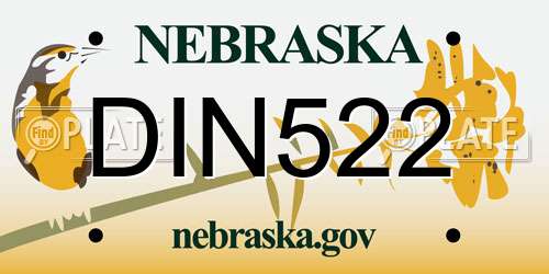 DIN522 Nebraska License Plate