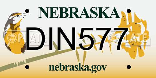 DIN577 Nebraska License Plate