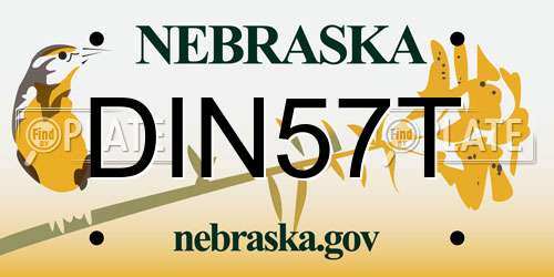 DIN57T Nebraska License Plate