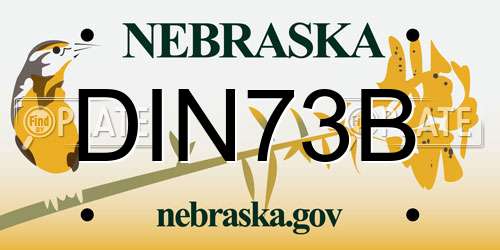 DIN73B Nebraska License Plate