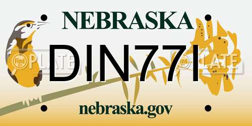 DIN77I Nebraska License Plate