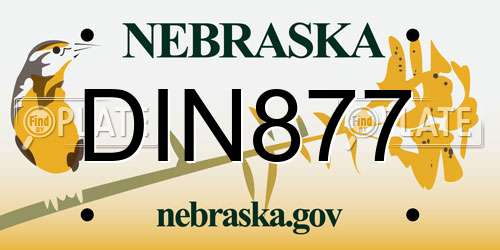 DIN877 Nebraska License Plate