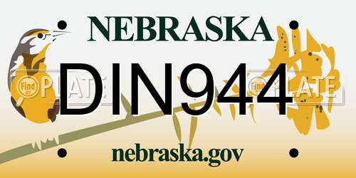 DIN944 Nebraska License Plate