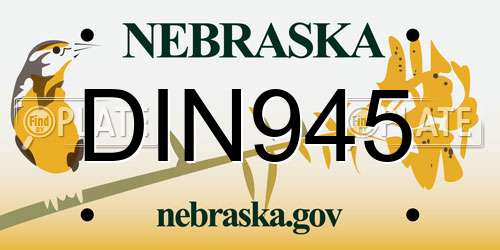 DIN945 Nebraska License Plate