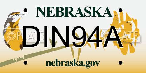DIN94A Nebraska License Plate