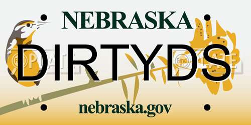 DIRTYDS Nebraska License Plate