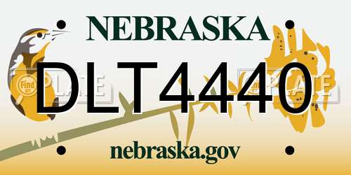 DLT4440 Nebraska License Plate