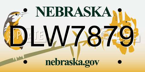 DLW7879 Nebraska License Plate