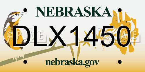 DLX1450 Nebraska License Plate