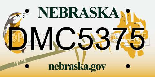 DMC5375 Nebraska License Plate
