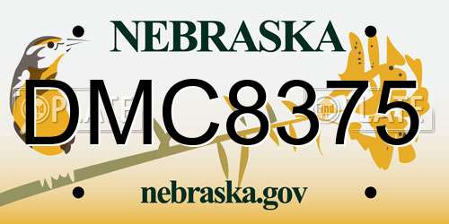 DMC8375 Nebraska License Plate