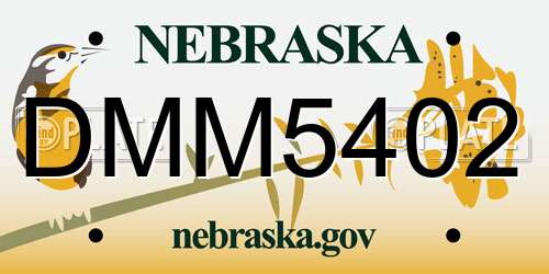 DMM5402 Nebraska License Plate