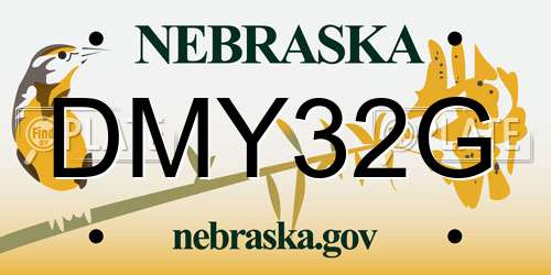DMY32G Nebraska License Plate