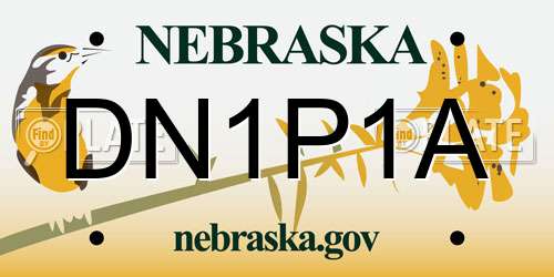 DN1P1A Nebraska License Plate