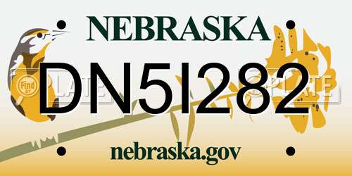 DN5I282 Nebraska License Plate