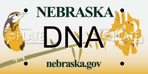 DNA Nebraska License Plate