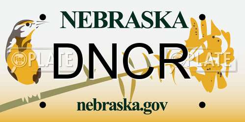 DNCR Nebraska License Plate