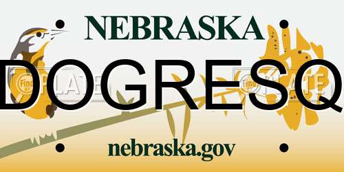 DOGRESQ Nebraska License Plate