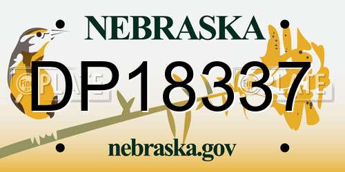 DP18337 Nebraska License Plate