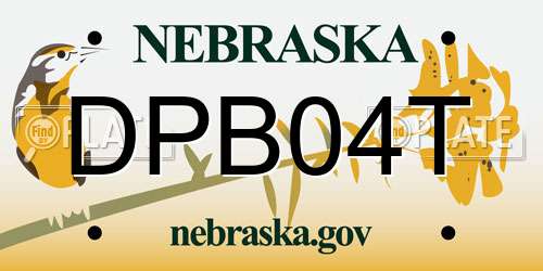 DPB04T Nebraska License Plate