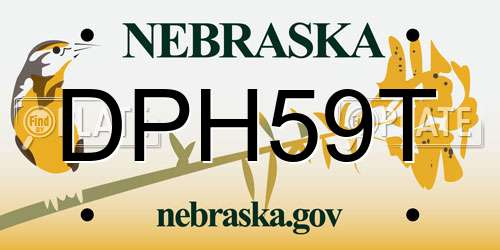 DPH59T Nebraska License Plate